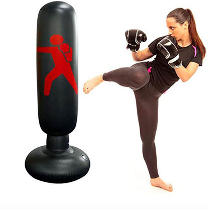 Inflatable Punching Bag Free Standing Boxing Post Boxing Column