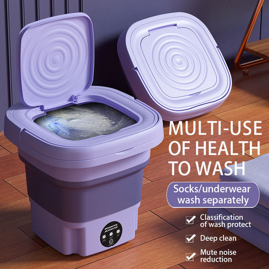 Mini folding washing machine, portable small household for underwear or baby close