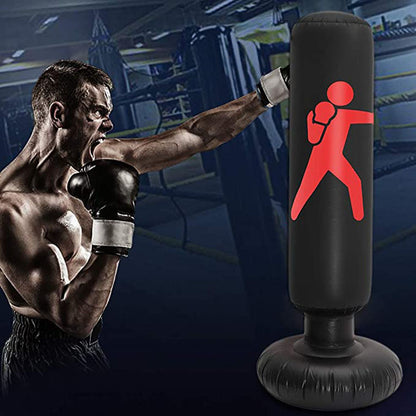 Inflatable Punching Bag Free Standing Boxing Post Boxing Column