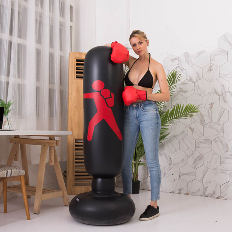 Inflatable Punching Bag Free Standing Boxing Post Boxing Column