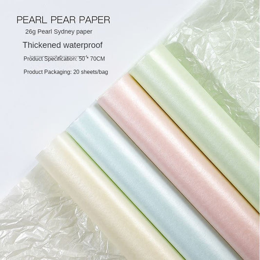 Pearlescent Snowy Paper - Gift Boxes,White Floral Bouquet Wrapping,DIY Materials,Lining Paper,Fresh Flower Cake Decoration,Baking Paper